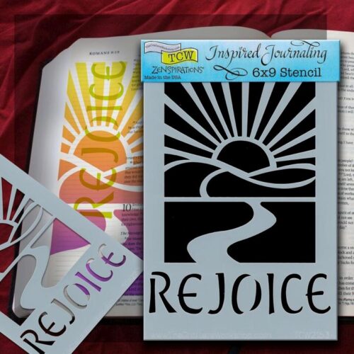 842254021536 Rejoice Sunrise Bible Journaling Stencil