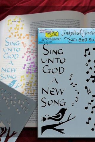 842254021567 Sing Unto Notes Bible Journaling Stencil