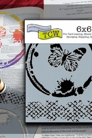 842254025541 Butterfly Collage Bible Journaling Stencil