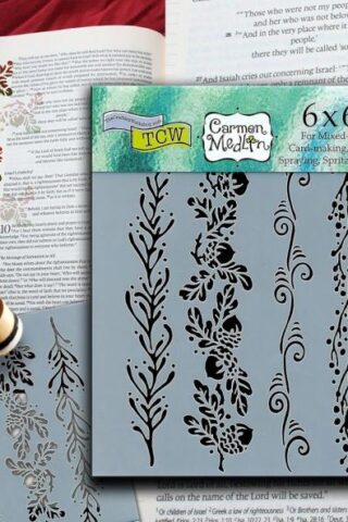 842254026159 Fanciful Borders Bible Journaling Stencil