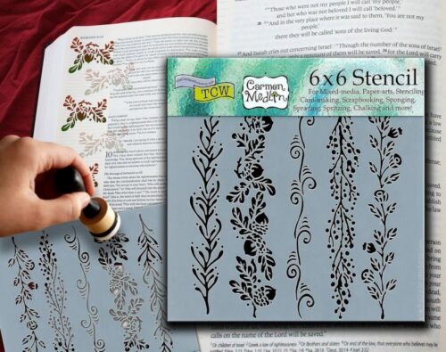842254026159 Fanciful Borders Bible Journaling Stencil