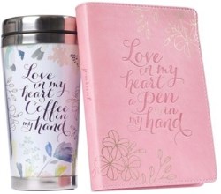 843310101643 Love In My Heart Travel Mug And Journal Boxed Gift Set