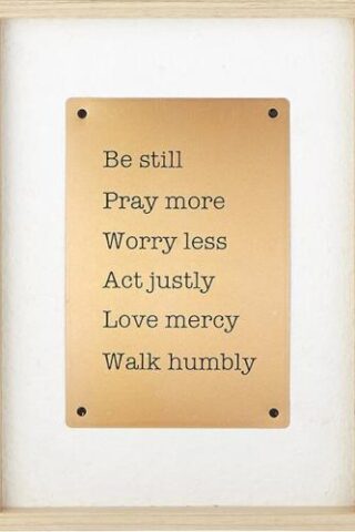 886083774959 Be Still Copper Wall Art (Plaque)