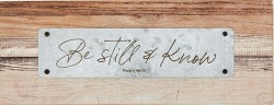886083854149 Rustic Farmhouse Tabletop Plaque Be Still And Know