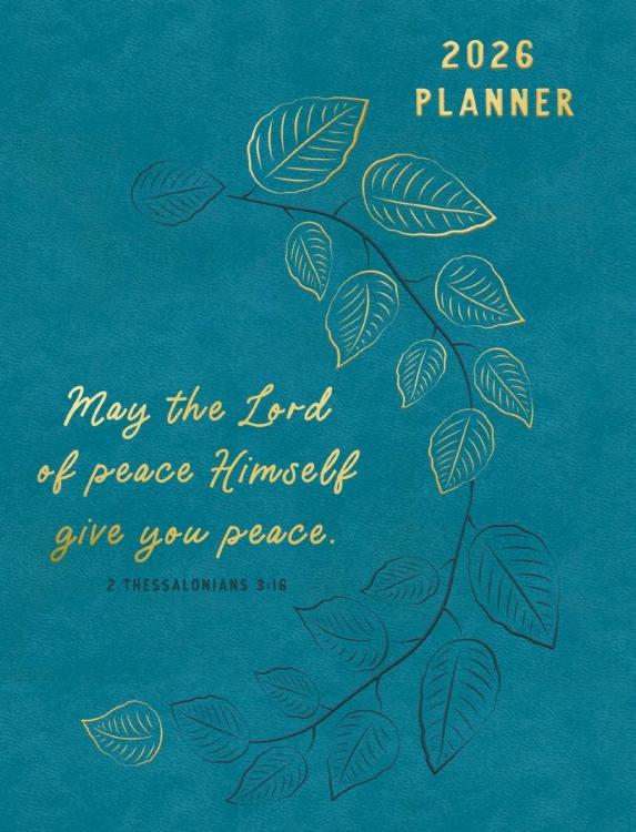 9781404121027 May The Lord Of Peace 2026 NKJV 16 Month Scripture Planner Zippered Teal