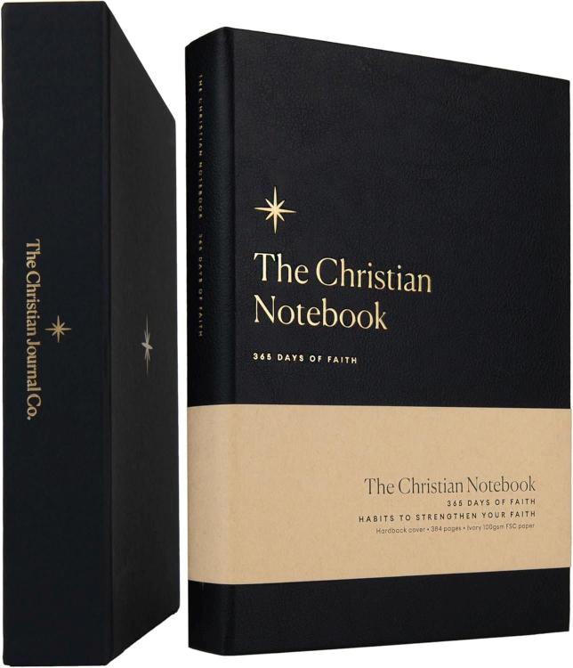0634855048407 365 Days Of Faith Notebook Black In Gift Box