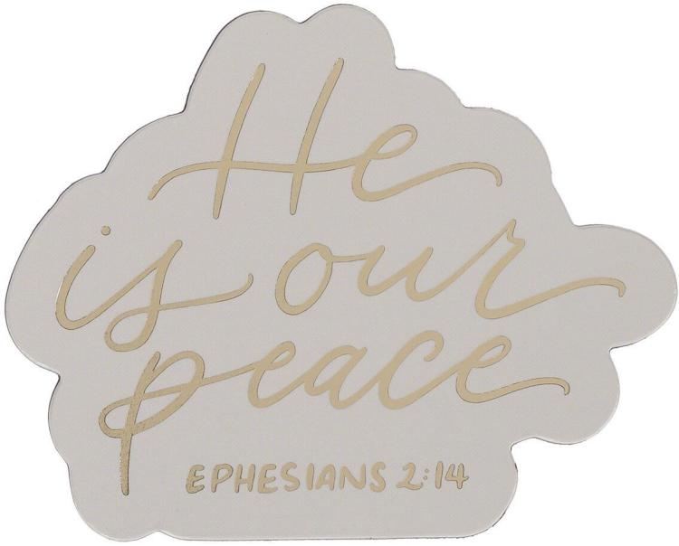 1220000328204 Inspirational Decorative Die-cut Refrigerator Magnet for Men & Women: He is Our