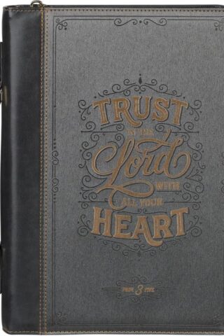 1220000721449 Premium Vegan Leather Inspirational Bible Cover for Women: Trust in The Lord Enc