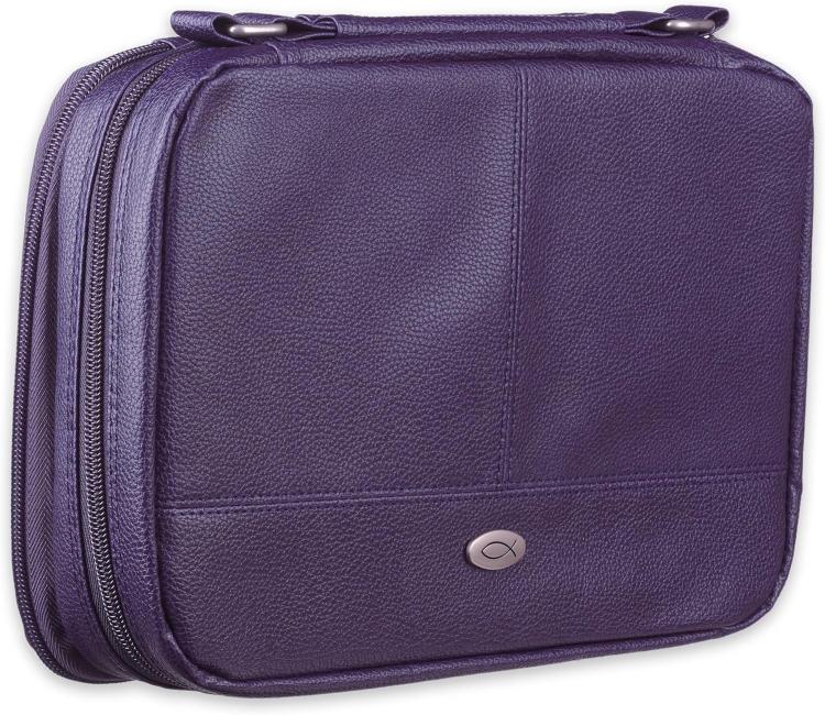 1220000721500 Inspirational Vegan Leather Two-fold Organizer Bible Cover for Women