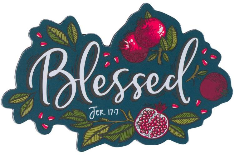 6006937161320 Cute Decorative Inspirational Girls & Womens Bible Verse Fridge Magnet: Blessed