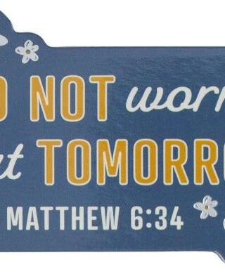 6006937161344 Cute Floral Inspirational Girls & Womens Bible Verse Fridge Magnet: Do Not Worry
