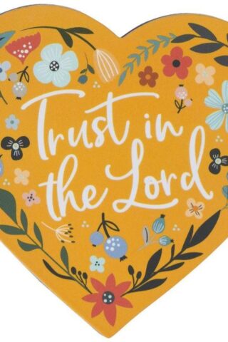 6006937161382 Inspirational Women & Girls Bible Verse Fridge Heart Magnet: Trust in the Lord