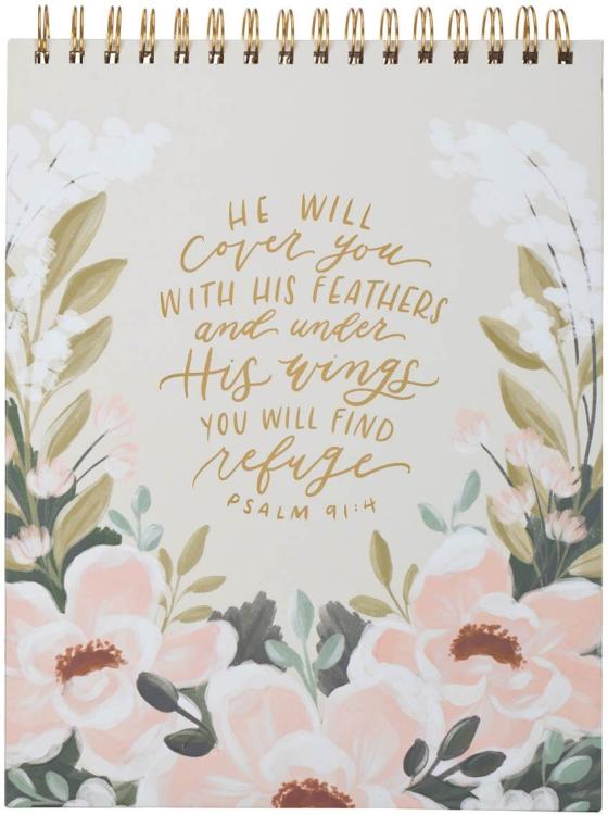 9781639528738 Large Inspirational Spiral-Bound Hardcover Notepad for Women: Under His Wings En