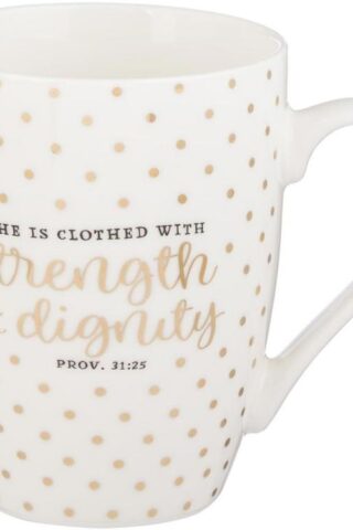 1220000130739 Inspirational Novelty Ceramic Coffee & Tea Scripture Mug for Women: Strength & D