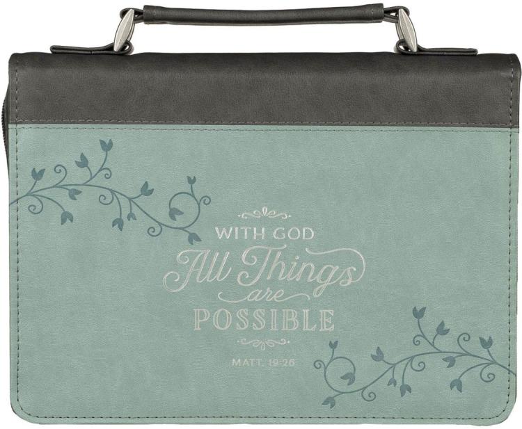 1220000134270 Women's Fashion Bible Cover All Things are Possible Matthew 19:26