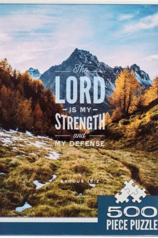 1220000134423 Scenic Mountain Lord is My Strength Exodus 15:2 Bible Verse 500 Piece Jigsaw Puz