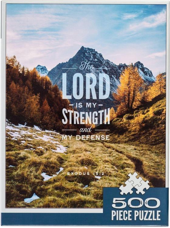1220000134423 Scenic Mountain Lord is My Strength Exodus 15:2 Bible Verse 500 Piece Jigsaw Puz