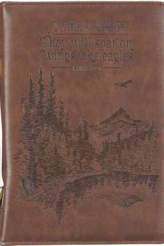 1220000136571 Men's Classic Bible Cover On Wings Like Eagles Mountain Isaiah 40:31