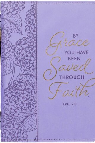 1220000320154 Faux Leather Fashion Bible Cover for Women: By Grace You Have Been Saved - Ephes