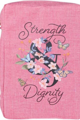 1220000320253 Polyester Canvas Bible Cover for Women w/Zippered Pocket & Pen Storage: Strength