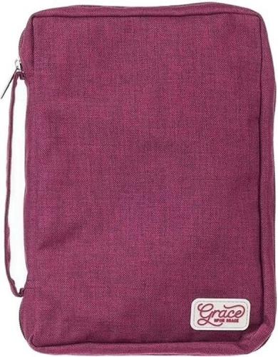 1220000320598 Value Poly-canvas Bible Cover Case for Women: Grace Upon Grace - John 1:16 Inspi