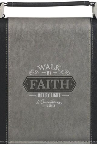 1220000321465 Classic Two Color Bible & Book Cover for Men & Women: Walk by Faith - 2 Corinthi