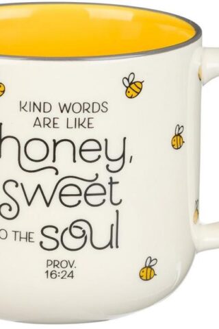 1220000321823 Large Ceramic Coffee & Tea Mug for Women: Kind Words are Like Honey Inspirationa