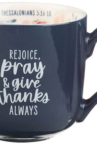1220000327436 Large Inspirational Ceramic Coffee & Tea Scripture Mug for Women: Rejoice