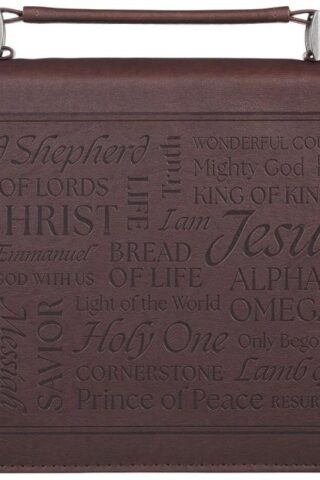 1220000327832 Classic Premium Vegan Leather Inspirational Bible Cover for Men & Women: Names o