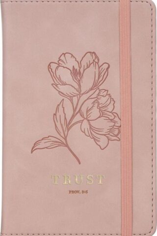 1220000721036 Trust Mottled Blush Notebook With Elastic Band Closure Proverbs 3:5