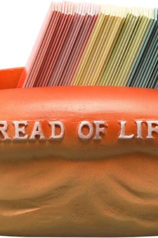 6006937045569 Bread of Life Scripture Cards in Double-Sided Polystone Holder - John 6:35 Inspi