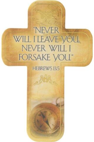 6006937066427 Never Will I Leave Cross Bookmark