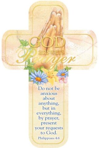 6006937066434 God Answers Prayers Cross Bookmark Set - Philippians 4:6