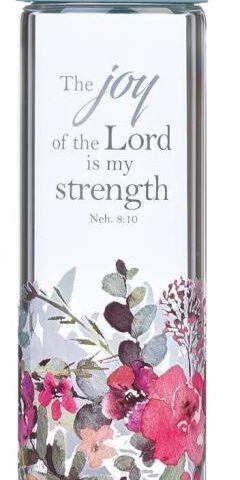 6006937142794 Joy Of The Lord Glass Water Bottle
