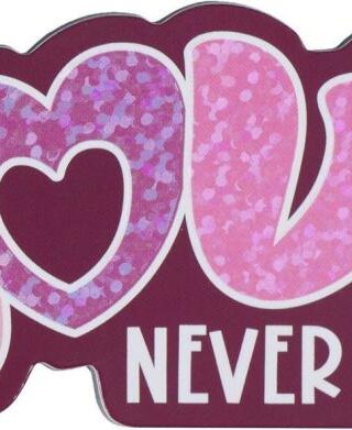 6006937161306 Cute Decorative Inspirational Women & Girls Fridge Magnet: Love Never Fails