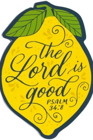 6006937161405 Cute Inspirational Women & Girls Bible Verse Lemon Fridge Magnet: Lord is Good
