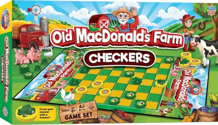 705988421242 Old MacDonalds Farm Checkers