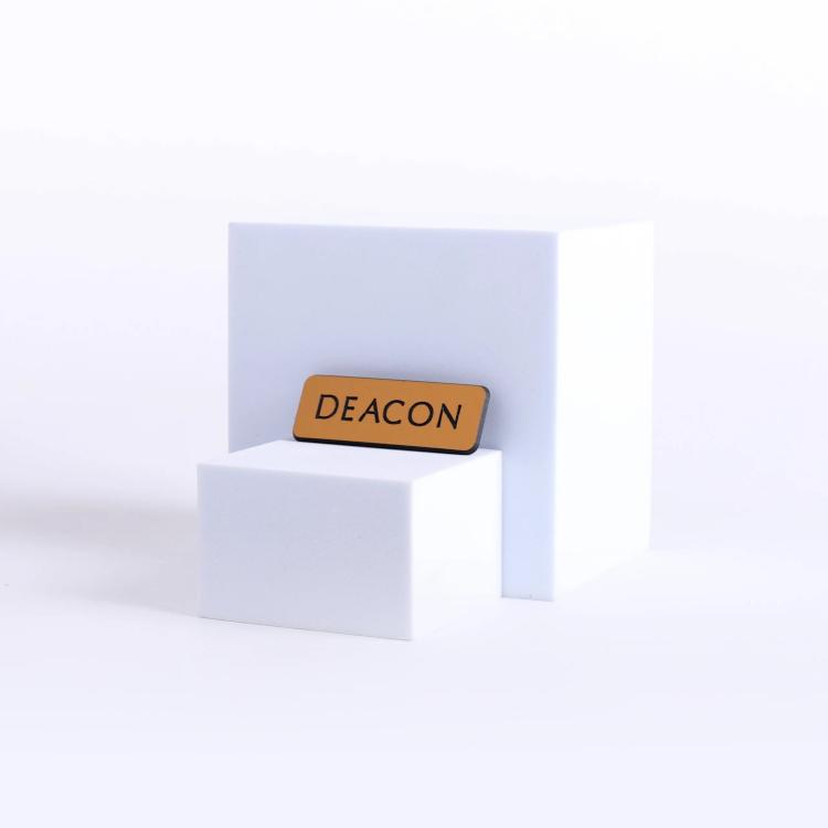 788200450718 Deacon Badge Magnetic Back