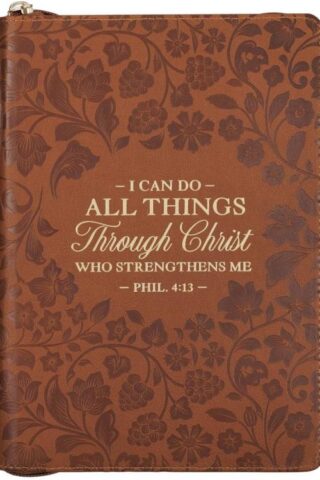 9781639523924 Brown Vegan Leather Zipped Journal