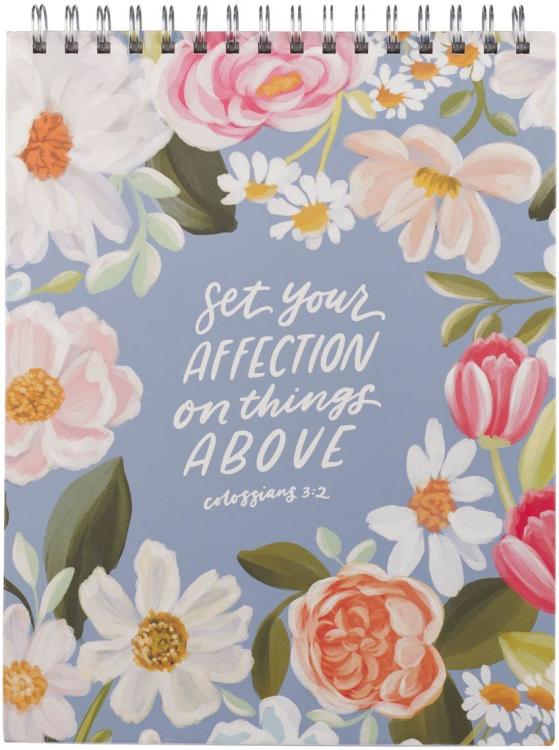 9781639528745 Large Inspirational Hardcover Spiral-Bound Notepad for Women: Things Above Encou