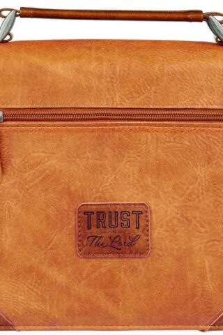 1220000324688 Classic Vegan Leather Bible Cover for Men & Women: Trust in the Lord Inspiration