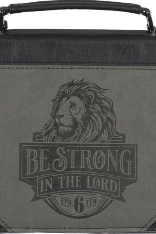 1220000326286 Classic Premium Vegan Leather Inspirational Bible Cover for Men & Women: Be Stro