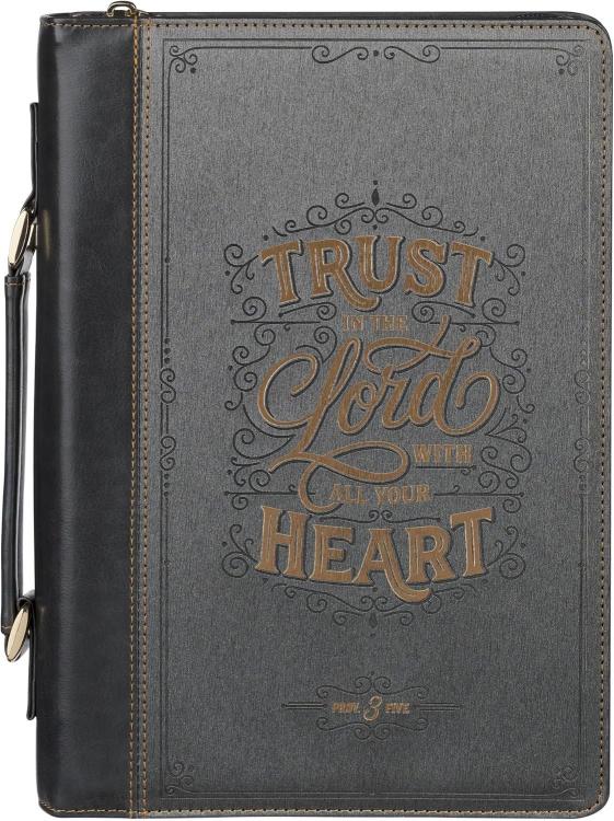 1220000329980 Premium Vegan Leather Inspirational Bible Cover for Women: Trust in The Lord Enc