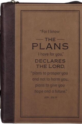 1220000721425 Premium Vegan Leather Inspirational Bible Cover for Men & Women: Know the Plans