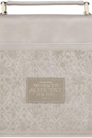 1220000722613 Premium Vegan Leather Fashion Bible Cover for Women: My Grace is Sufficient for