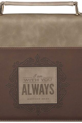 1220000722651 Premium Fashion Vegan Leather Bible Cover for Men & Women: I Am with You Always