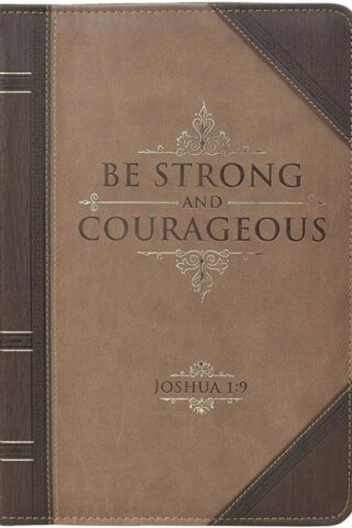 6006937131477 Antique Book Be Strong & Courageous" Bible / Book Cover - Joshua 1:9 (Medium) C"